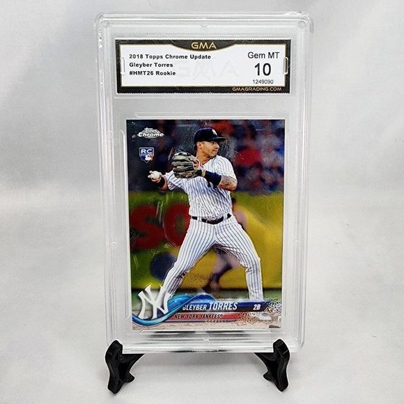2018 Topps Chrome Update Gleyber Torres Rookie Card #HMT26 GMA 10 Mint Rare RC - Picture 1 of 4